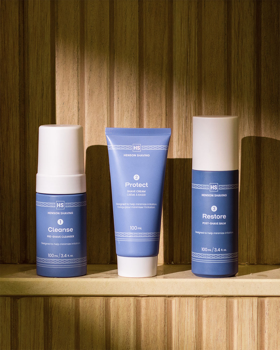 Henson Shaving 3-Step Skin Routine Bundle (Prep, Shave, Post) - Eco-friendly - Sama Homes