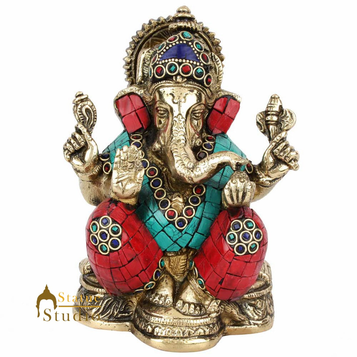 Indian Made Corporate Wedding Diwali Gifting Lord Ganesha Ganpati Statue Idol 7"