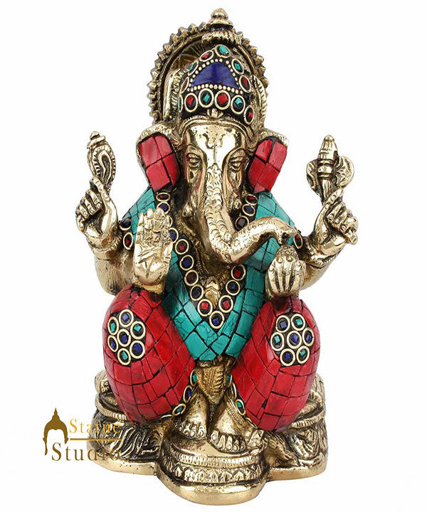 Indian Made Corporate Wedding Diwali Gifting Lord Ganesha Ganpati Statue Idol 7"