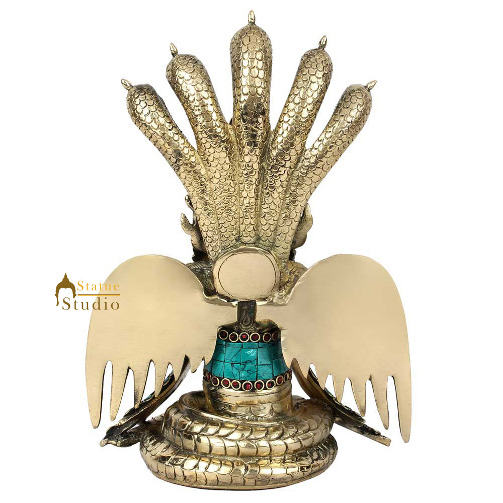 Indian Brass Serpent Lady Naga Naag Kanya Feng Shui Vastu Décor Gift Statue 11" - Image 4