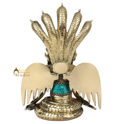Indian Brass Serpent Lady Naga Naag Kanya Feng Shui Vastu Décor Gift Statue 11" by vendor-unknown - Hindu Gods (View 4)