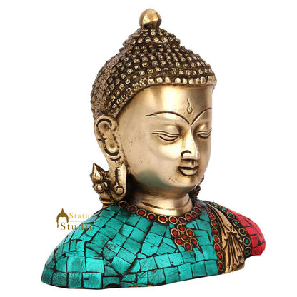 Brass Buddha Bust Idol Décor Showpiece 7 Inch by vendor-unknown - Buddha (View 4)