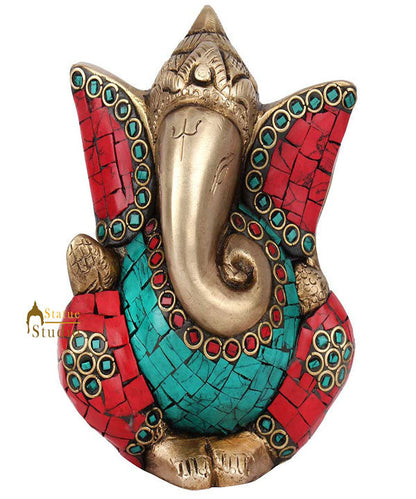 Indian Diwali Corporate Wedding Gift Ganesh Ganpati Idol Inlay Statue Murti 4" by vendor-unknown - Hindu Gods