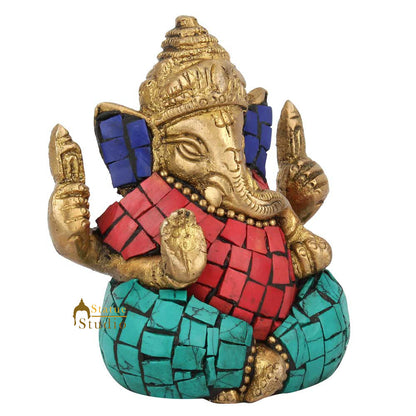 Miniature Elephant God Ganesh Ganpat Diwali Gift Temple Puja Idol Statue 3" by vendor-unknown - Hindu Gods (View 4)