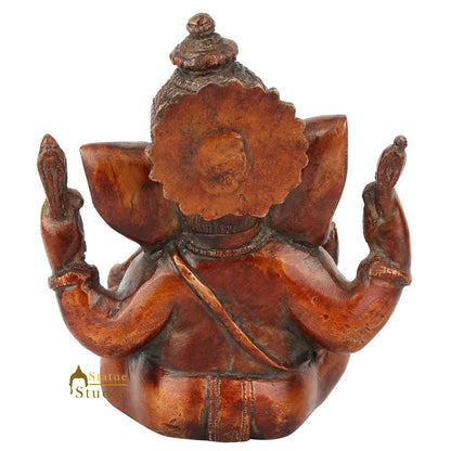 Brass Diwali Corporate Wedding Gift Ganesh Ganpati Idol Decor Statue Murti 6" by vendor-unknown - Hindu Gods (View 5)