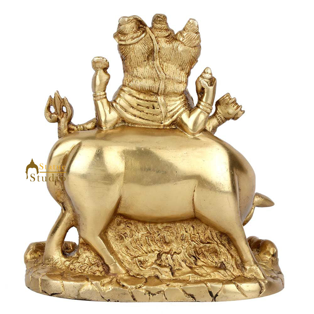 Indian Trinity of God Hindu Lord Brahma Idol Home Temple Puja Rare Statue 6"