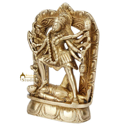 Indian Brass handicraft Hindu Goddess Maha Kali Standing Idol Statue Figurine 6 by vendor-unknown - Hindu Gods (View 3)