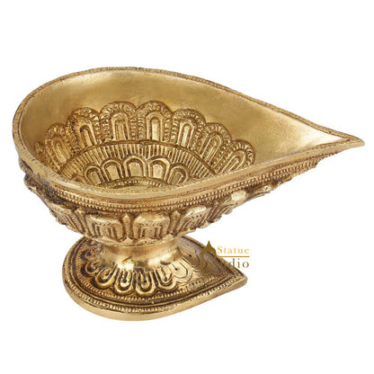 South Indian Style Brass Handmade Diwali Home Temple Antique Décor Diya 3" by vendor-unknown - Spiritual (View 3)