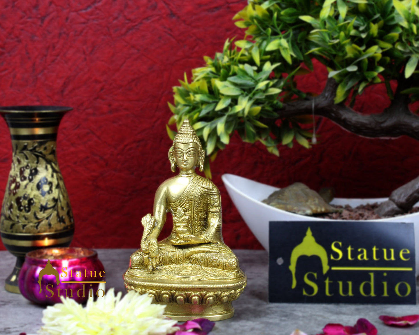 Miniature Tiny Corporate Gift Sitting Buddha Idol Décor Statue Showpiece 2.5"