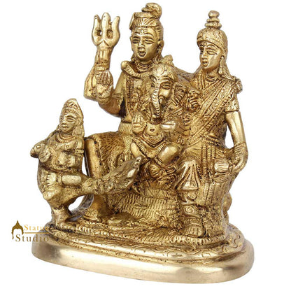 Brass Lord Shiva Parivar Statue For Home Decor 5 Inch by vendor-unknown - Hindu Gods (View 3)