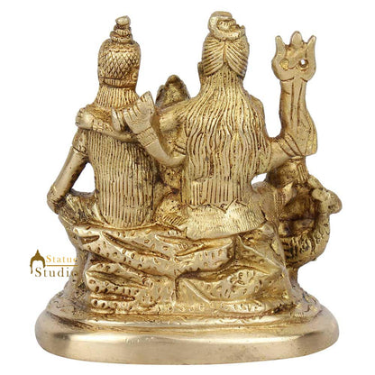 Brass Lord Shiva Parivar Statue For Home Decor 5 Inch by vendor-unknown - Hindu Gods (View 4)