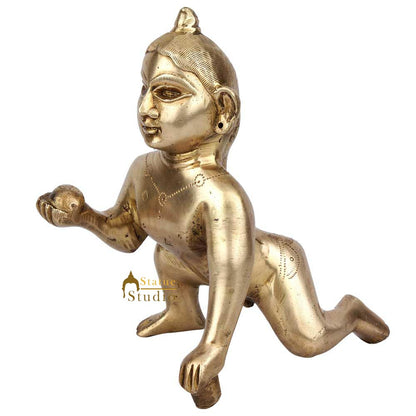Fine Corporate Wedding Gift Bal Kanha Krishna Idol Décor Statue Showpiece 7" by vendor-unknown - Hindu Gods (View 3)