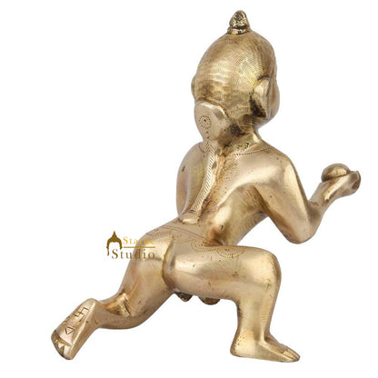 Fine Corporate Wedding Gift Bal Kanha Krishna Idol Décor Statue Showpiece 7" by vendor-unknown - Hindu Gods (View 4)