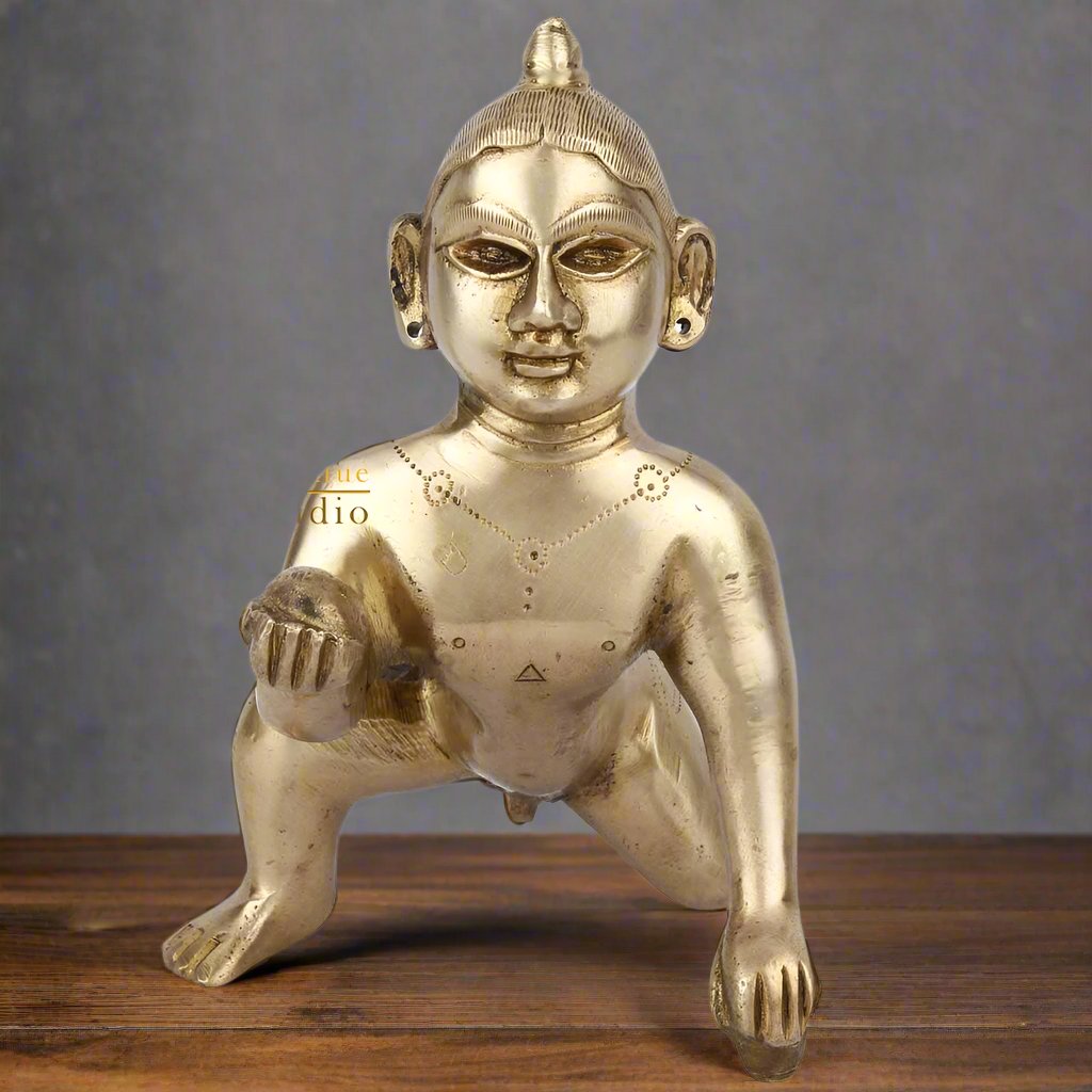 Fine Corporate Wedding Gift Bal Kanha Krishna Idol Décor Statue Showpiece 7" - Eco-friendly - Sama Homes