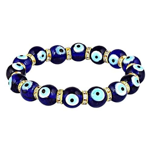 WAVS Blue Evil Eye Stretchable Bracelet for Men & Women - Eco-friendly - Sama Homes