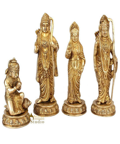 Brass Rama Darbar Statue For Home Decor Showpiece 1 Feet by vendor-unknown - Hindu Gods (View 3)