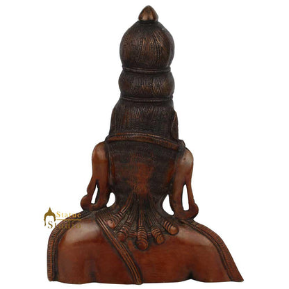 Antique Vintage Indian Handmade Tibet Buddhist Goddess Tara Bust Statue 10" by vendor-unknown - Buddha (View 4)