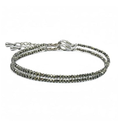 Raw Pyrite Anklet for Women | Natural Stone Jewelry for Protection, Wealth & Energy | Spiritual & Healing Bracelet by SAMAHealing - simple (View 6)