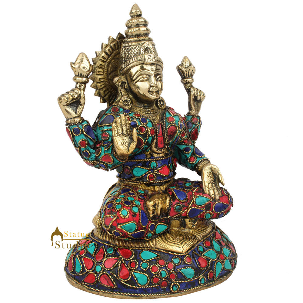 Lucky Goddess Of Wealth Lakshmi Murti Exclusive Masterpiece Laxmi Idol Statue 7" - Image 3