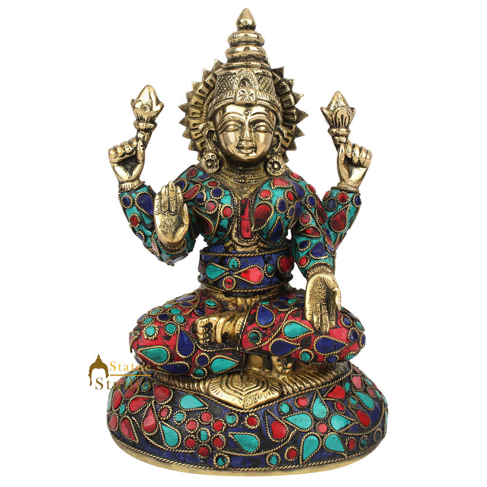 Lucky Goddess Of Wealth Lakshmi Murti Exclusive Masterpiece Laxmi Idol Statue 7" - Image 2