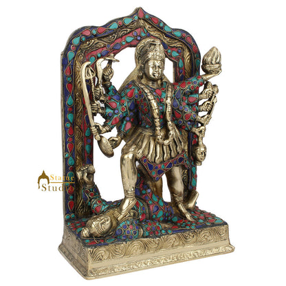 Brass Exclusive Goddess Maa Kali Murti Temple Home Décor Gift Idol Statue 11" by vendor-unknown - Hindu Gods (View 3)