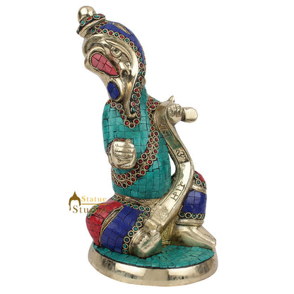 Modern Home Decorative Reading Writing Fine Inlay Ganesh Statue Ganpati Idol 12" by vendor-unknown - Hindu Gods (View 3)