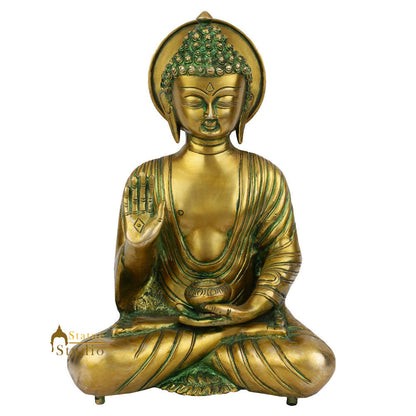 Antique Green Tibetan Buddha Home Décor Murti Gift Idol Masterpiece Statue 10" by vendor-unknown - Buddha (View 2)