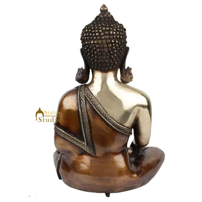 Indian Brass Bodhisattva Kundal Buddha Décor Gift Statue Idol Masterpiece 16" by vendor-unknown - Buddha (View 4)