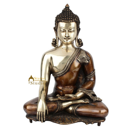 Indian Brass Bodhisattva Kundal Buddha Décor Gift Statue Idol Masterpiece 16" by vendor-unknown - Buddha