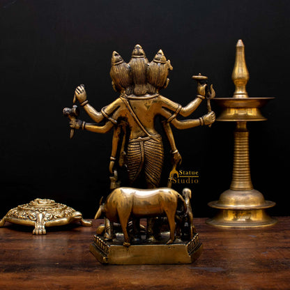 Hindu Trinity Of God Creator of Universe Lord Brahma Fine Murti Idol Statue 12" by vendor-unknown - Hindu Gods (View 4)