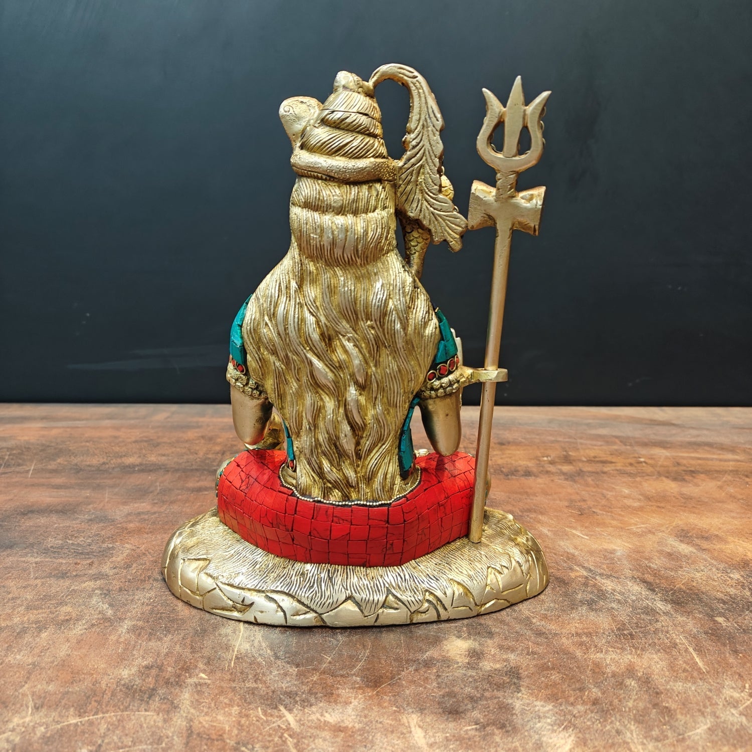 Brass Blessing Lord Shiva Statue For Temple Decor 10 Inch - Image 6