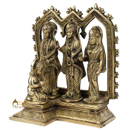 Brass Rama With Family Laxman Sita Hanuman Idol For Home Decor 8 Inch by vendor-unknown - Hindu Gods (View 3)