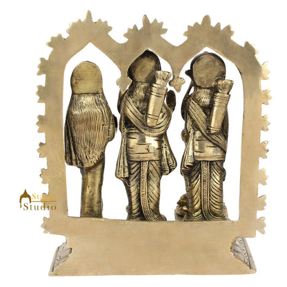 Brass Rama With Family Laxman Sita Hanuman Idol For Home Decor 8 Inch by vendor-unknown - Hindu Gods (View 4)