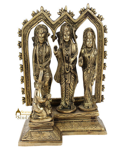 Brass Rama With Family Laxman Sita Hanuman Idol For Home Decor 8 Inch by vendor-unknown - Hindu Gods (View 2)