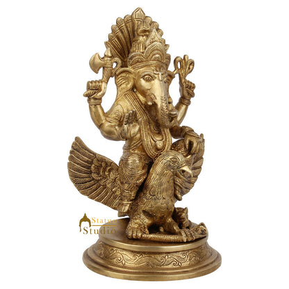 Finest Exclusive Masterpice Ganesha Ganpati Idol Décor Gift Statue Figurine 10" by vendor-unknown - Hindu Gods (View 3)