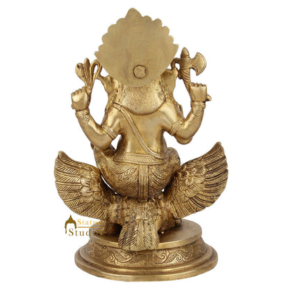Finest Exclusive Masterpice Ganesha Ganpati Idol Décor Gift Statue Figurine 10" by vendor-unknown - Hindu Gods (View 4)