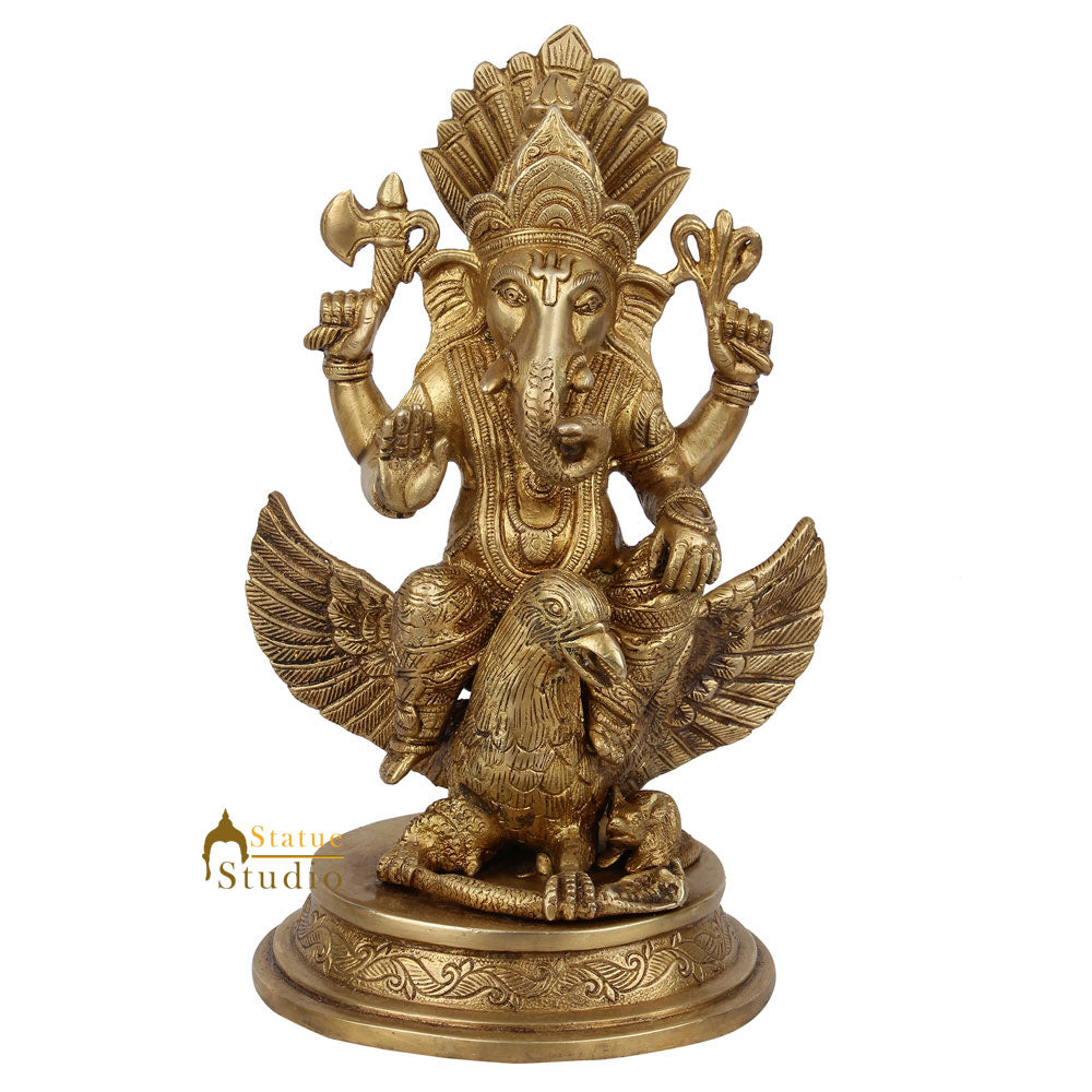 Finest Exclusive Masterpice Ganesha Ganpati Idol Décor Gift Statue Figurine 10" - Eco-friendly - Sama Homes