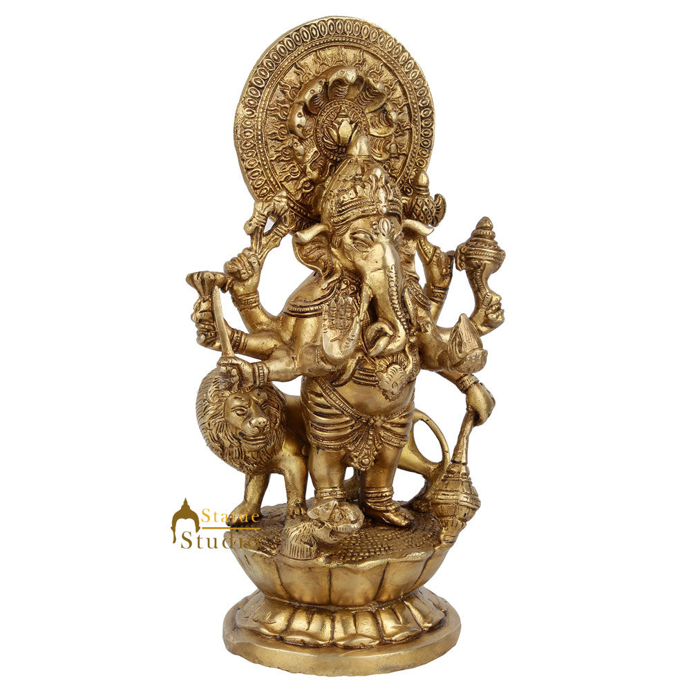 Finest Exclusive Masterpice Ganesha Ganpati Idol Décor Gift Statue Figurine 11"
