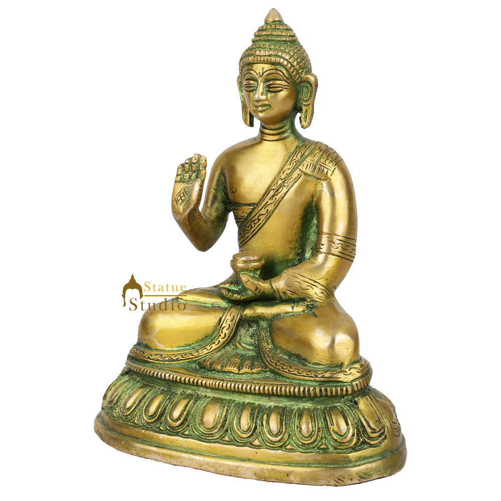 Fine Antique Finish Mini Buddha Murti Idol Décor Corporate Gift Statue 6"