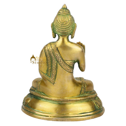 Fine Antique Finish Mini Buddha Murti Idol Décor Corporate Gift Statue 6" by vendor-unknown - Buddha (View 4)