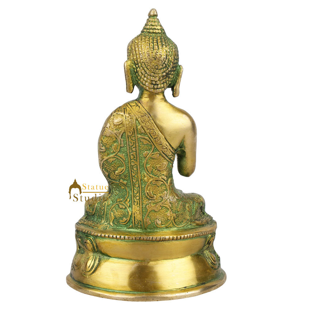 Fine Antique Finish Mini Buddha Murti Idol Décor Corporate Gift Statue 7" - Image 4