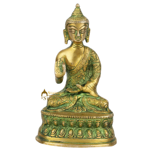 Fine Antique Finish Mini Buddha Murti Idol Décor Corporate Gift Statue 7"