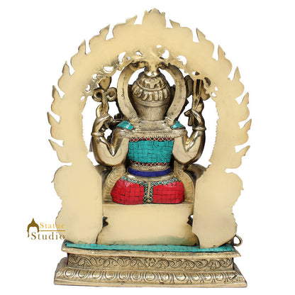Beautiful Inlay Finish Ganpati Ganesha Murti Décor Idol Gifting Statue 1.5 Feet by vendor-unknown - Products (View 4)