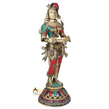 Large Celestial Diwali Fengshui Vastu Décor Deeplaxmi Inlay Statue 2.5 Feet by vendor-unknown - Decor (View 3)