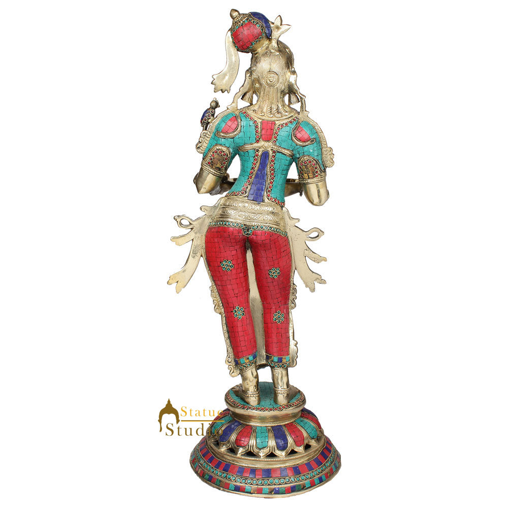 Large Celestial Diwali Fengshui Vastu Décor Deeplaxmi Inlay Statue 2.5 Feet - Image 4