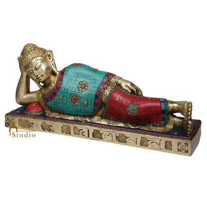 Tibetan Chinese Lord Buddha Sleeping Bodhisattva 1.5 Feet Idol Décor Gift Statue by vendor-unknown - Buddha (View 3)