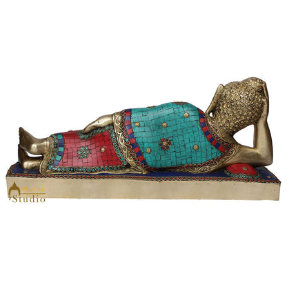 Tibetan Chinese Lord Buddha Sleeping Bodhisattva 1.5 Feet Idol Décor Gift Statue by vendor-unknown - Buddha (View 4)
