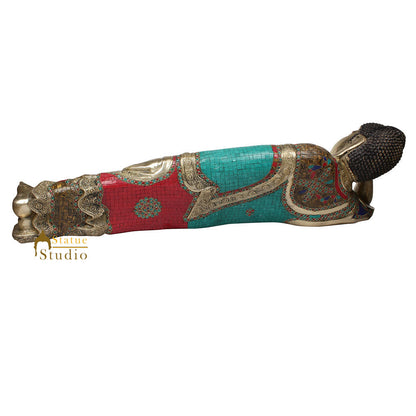 Tibetan Chinese Lord Buddha Sleeping Bodhisattva 3 Feet Idol Décor Gift Statue by vendor-unknown - Buddha (View 3)