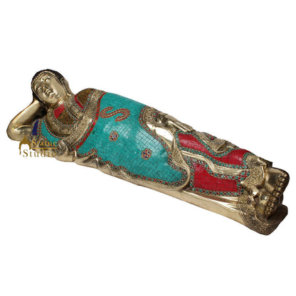 Tibetan Chinese Lord Buddha Sleeping Bodhisattva 3 Feet Idol Décor Gift Statue by vendor-unknown - Buddha (View 4)