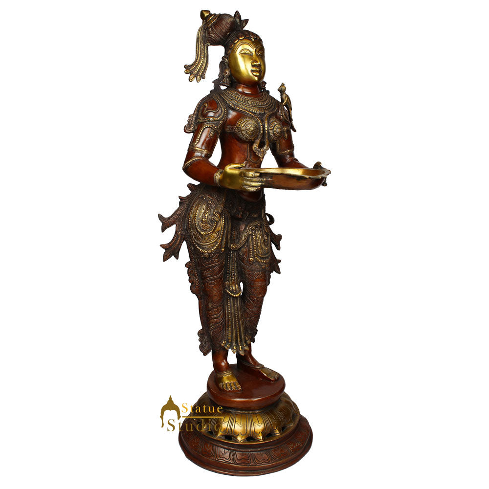 Large Apsara Welcome Diwali Fengshui Vastu Décor Deeplaxmi Statue 2.5 Feet